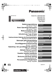 Manuál Panasonic DMP-BDT161EG Přehrávač Blu-ray