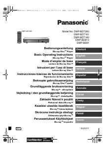 Manual Panasonic DMP-BDT260EG Blu-ray Player
