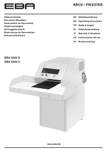 Handleiding EBA 6340 C Papiervernietiger