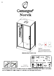 Εγχειρίδιο Camargue Norvik (80x110x215) Ντουζιέρα