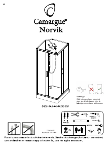 Kullanım kılavuzu Camargue Norvik (90x90x215) Duşakabin