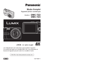 Mode d’emploi Panasonic DMC-TZ3 Lumix Appareil photo numérique