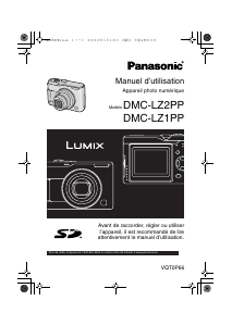 Mode d’emploi Panasonic DMC-LZ2PP Lumix Appareil photo numérique