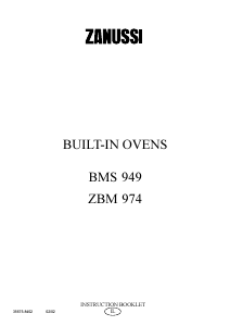 Manual Zanussi BMS949XS Oven