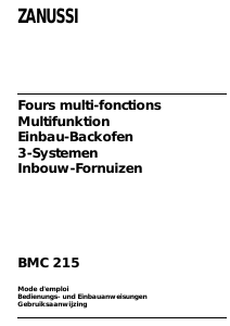 Mode d’emploi Zanussi BMN315 Four
