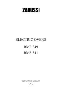 Manual Zanussi BMF849MR Oven