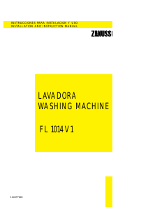 Bruksanvisning Zanussi FL 1014 V1 Tvättmaskin
