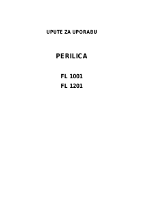 Priručnik Zanussi FL 1001 Stroj za pranje rublja