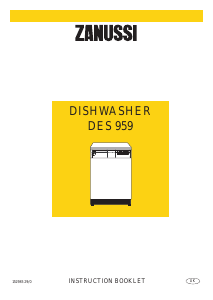 Bruksanvisning Zanussi DES959 Diskmaskin