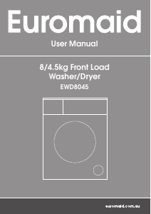 Handleiding Euromaid EWD8045 Was-droog combinatie