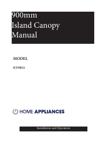 Manual Euromaid ICF9BLS Cooker Hood