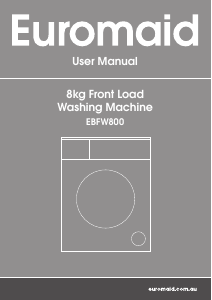 Manual Euromaid EBFW800 Washing Machine