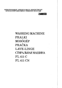 Manuál Zanussi FL 411 CN Pračka