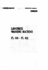 Bruksanvisning Zanussi FL 502 Tvättmaskin