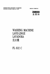 Manual de uso Zanussi FL 632 C Lavadora