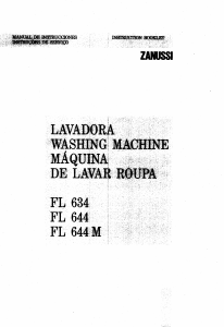 Manual de uso Zanussi FL 644 M Lavadora