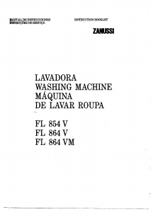 Manual de uso Zanussi FL 864 VM Lavadora