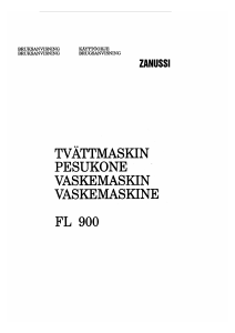 Brugsanvisning Zanussi FL 900 Vaskemaskine