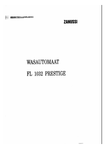 Handleiding Zanussi FL 1032 PRESTIGE Wasmachine