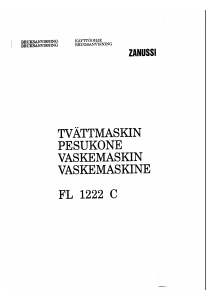 Bruksanvisning Zanussi FL 1222 CH Vaskemaskin