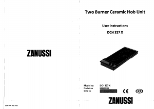 Bruksanvisning Zanussi DCH327X Häll