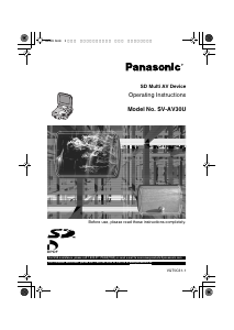 Bruksanvisning Panasonic SV-AV30U Videokamera