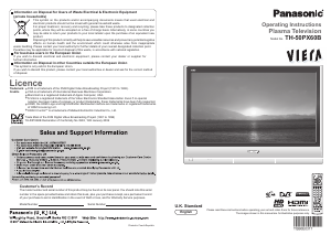 Manual Panasonic TH-50PX60B Viera Plasma Television