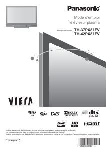 Mode d’emploi Panasonic TH-42PX81FV Viera Téléviseur plasma