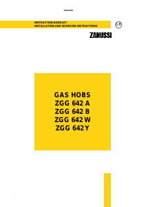 Manual Zanussi ZGG642A Oven