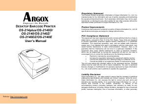 Handleiding Argox OS-2140D Labelprinter