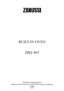 Manual Zanussi ZBQ465X Oven