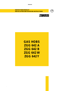 Bruksanvisning Zanussi ZGG642W Ugn