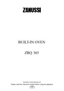 Bruksanvisning Zanussi ZBQ365N Ugn