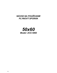 Návod Zanussi ZCG5060 Sporák
