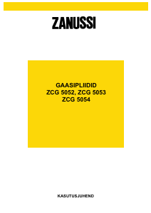 Kasutusjuhend Zanussi ZCG5053 Pliit