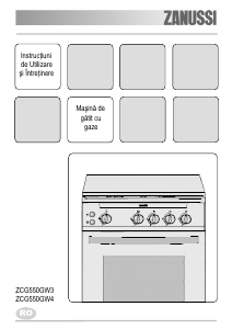 Manual Zanussi ZCG550GW4 Aragaz