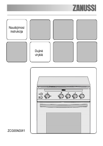 Vadovas Zanussi ZCG55NGW1 Diapazonas