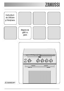 Manual Zanussi ZCG556GW1 Aragaz