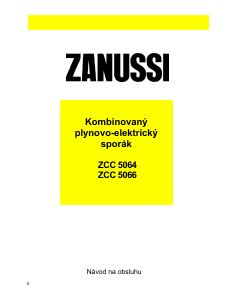 Návod Zanussi ZCC5066 Sporák