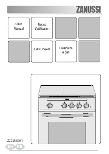 Handleiding Zanussi ZCG053GW1 Fornuis