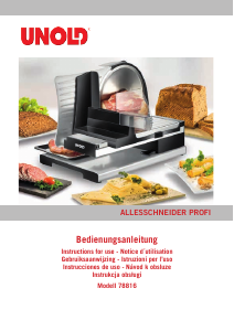 Bedienungsanleitung Unold 78816 Profi Allesschneider