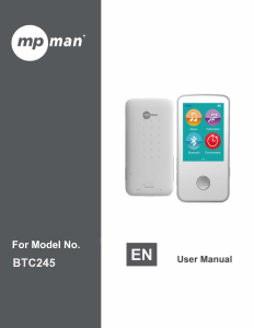 Bruksanvisning Mpman BTC245 Mp3 spelare