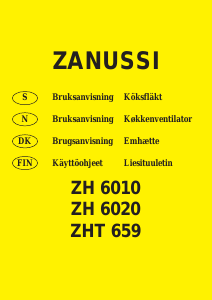 Bruksanvisning Zanussi ZH6010W4 Köksfläkt