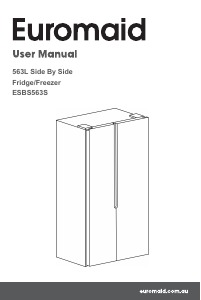 Handleiding Euromaid ESBS563S Koel-vries combinatie