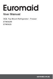 Handleiding Euromaid ETM362S Koel-vries combinatie