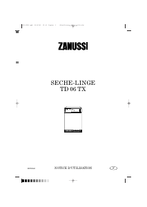 Mode d’emploi Zanussi TD 06 TX Sèche-linge