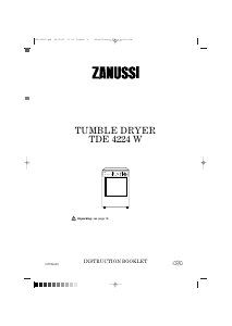 Handleiding Zanussi TDE 4224 W Wasdroger