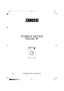 Handleiding Zanussi TDS 281 W Wasdroger