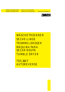 Handleiding Zanussi TDS 360 T Wasdroger