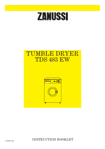 Handleiding Zanussi TDS 483 EW Wasdroger